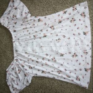 White floral blouse